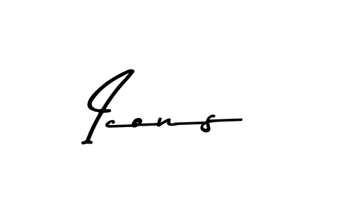 Design your own signature with our free online signature maker. With this signature software, you can create a handwritten (Asem Kandis PERSONAL USE) signature for name Icons. Icons signature style 9 images and pictures png