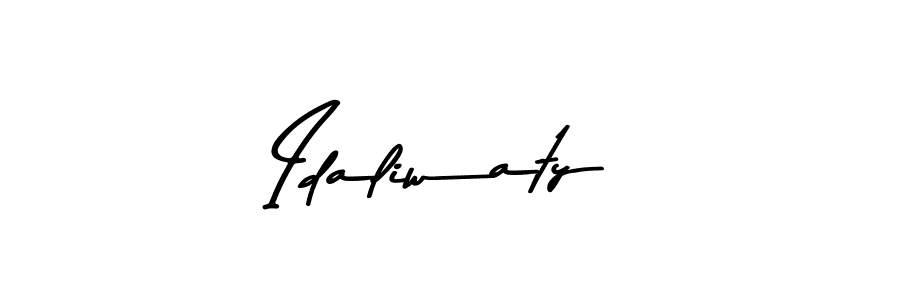 You should practise on your own different ways (Asem Kandis PERSONAL USE) to write your name (Idaliwaty) in signature. don't let someone else do it for you. Idaliwaty signature style 9 images and pictures png