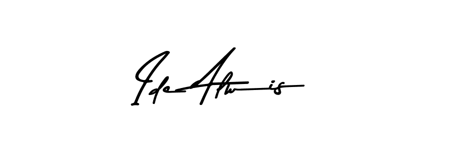 How to make Ide Alwis name signature. Use Asem Kandis PERSONAL USE style for creating short signs online. This is the latest handwritten sign. Ide Alwis signature style 9 images and pictures png