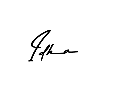 You should practise on your own different ways (Asem Kandis PERSONAL USE) to write your name (Idha) in signature. don't let someone else do it for you. Idha signature style 9 images and pictures png