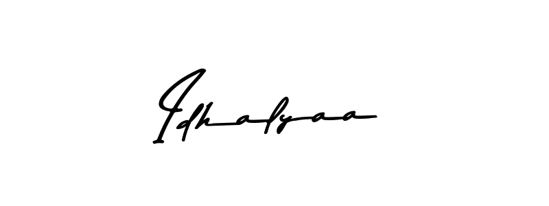 Create a beautiful signature design for name Idhalyaa. With this signature (Asem Kandis PERSONAL USE) fonts, you can make a handwritten signature for free. Idhalyaa signature style 9 images and pictures png