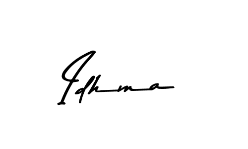 How to make Idhma name signature. Use Asem Kandis PERSONAL USE style for creating short signs online. This is the latest handwritten sign. Idhma signature style 9 images and pictures png