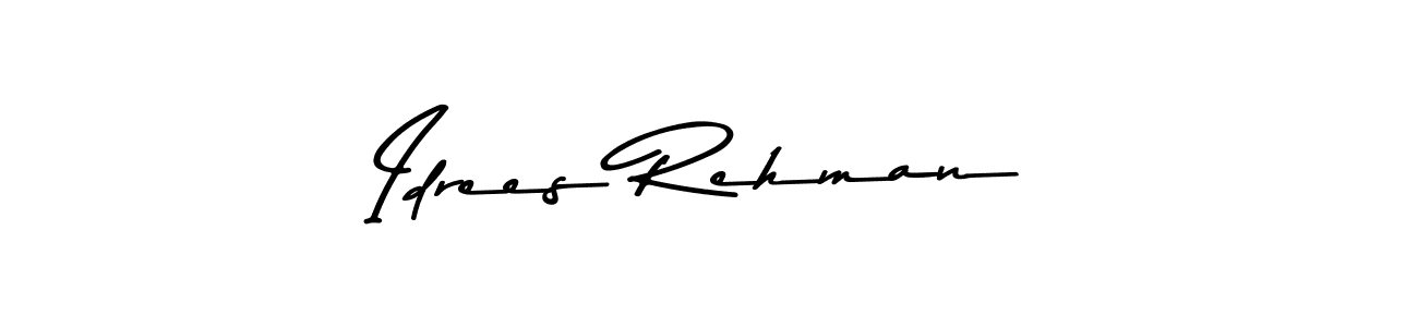 You should practise on your own different ways (Asem Kandis PERSONAL USE) to write your name (Idrees Rehman) in signature. don't let someone else do it for you. Idrees Rehman signature style 9 images and pictures png