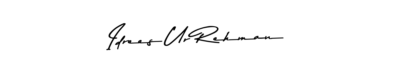 The best way (Asem Kandis PERSONAL USE) to make a short signature is to pick only two or three words in your name. The name Idrees Ur Rehman include a total of six letters. For converting this name. Idrees Ur Rehman signature style 9 images and pictures png