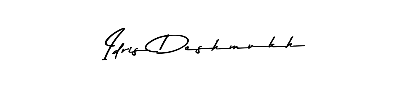 Also You can easily find your signature by using the search form. We will create Idris Deshmukh name handwritten signature images for you free of cost using Asem Kandis PERSONAL USE sign style. Idris Deshmukh signature style 9 images and pictures png