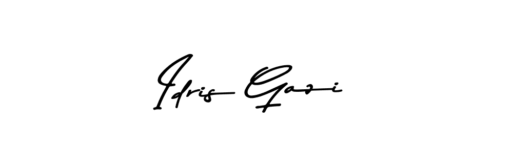 Design your own signature with our free online signature maker. With this signature software, you can create a handwritten (Asem Kandis PERSONAL USE) signature for name Idris Gazi. Idris Gazi signature style 9 images and pictures png