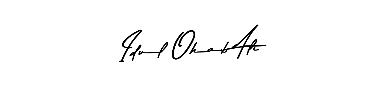 Make a beautiful signature design for name Idul Ohab Ali. With this signature (Asem Kandis PERSONAL USE) style, you can create a handwritten signature for free. Idul Ohab Ali signature style 9 images and pictures png