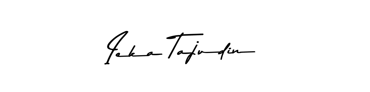 The best way (Asem Kandis PERSONAL USE) to make a short signature is to pick only two or three words in your name. The name Ieka Tajudin include a total of six letters. For converting this name. Ieka Tajudin signature style 9 images and pictures png