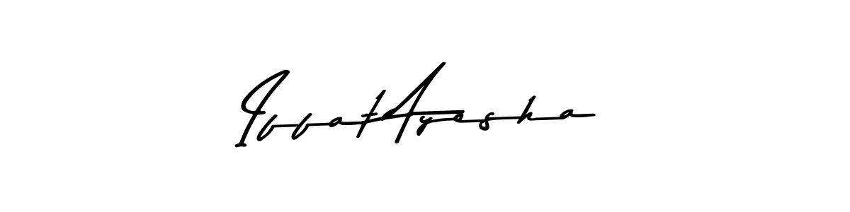 Create a beautiful signature design for name Iffat Ayesha. With this signature (Asem Kandis PERSONAL USE) fonts, you can make a handwritten signature for free. Iffat Ayesha signature style 9 images and pictures png