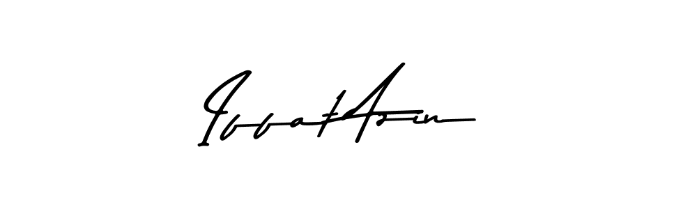 This is the best signature style for the Iffat Azin name. Also you like these signature font (Asem Kandis PERSONAL USE). Mix name signature. Iffat Azin signature style 9 images and pictures png