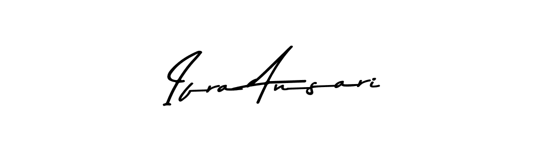 Design your own signature with our free online signature maker. With this signature software, you can create a handwritten (Asem Kandis PERSONAL USE) signature for name Ifra Ansari. Ifra Ansari signature style 9 images and pictures png