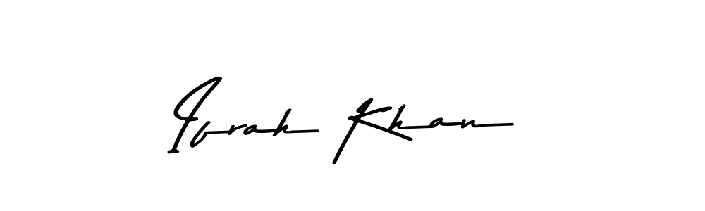 How to make Ifrah Khan name signature. Use Asem Kandis PERSONAL USE style for creating short signs online. This is the latest handwritten sign. Ifrah Khan signature style 9 images and pictures png