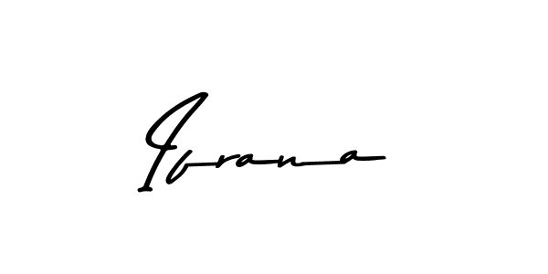How to make Ifrana name signature. Use Asem Kandis PERSONAL USE style for creating short signs online. This is the latest handwritten sign. Ifrana signature style 9 images and pictures png