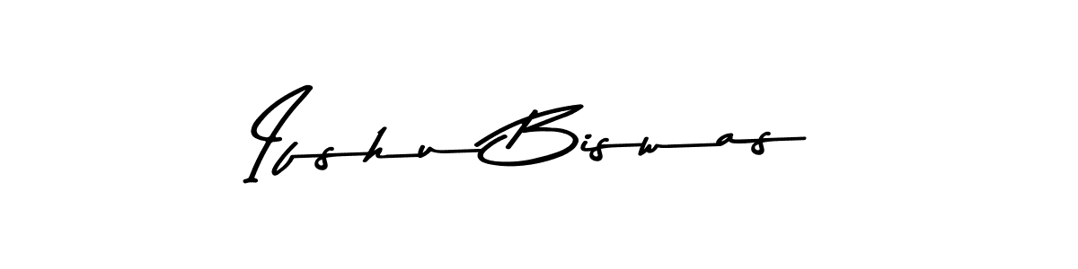 How to make Ifshu Biswas name signature. Use Asem Kandis PERSONAL USE style for creating short signs online. This is the latest handwritten sign. Ifshu Biswas signature style 9 images and pictures png