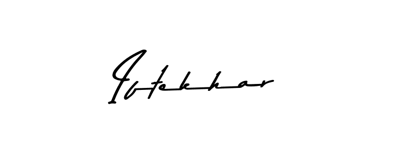 Make a beautiful signature design for name Iftekhar. With this signature (Asem Kandis PERSONAL USE) style, you can create a handwritten signature for free. Iftekhar signature style 9 images and pictures png