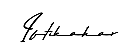 Create a beautiful signature design for name Iftikahar. With this signature (Asem Kandis PERSONAL USE) fonts, you can make a handwritten signature for free. Iftikahar signature style 9 images and pictures png