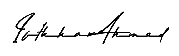 The best way (Asem Kandis PERSONAL USE) to make a short signature is to pick only two or three words in your name. For converting this name Iftkhar Ahmed. Iftkhar Ahmed signature style 9 images and pictures png