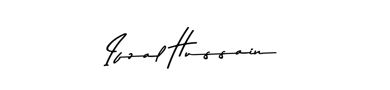 Create a beautiful signature design for name Ifzal Hussain. With this signature (Asem Kandis PERSONAL USE) fonts, you can make a handwritten signature for free. Ifzal Hussain signature style 9 images and pictures png