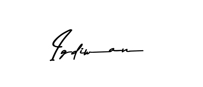 Make a beautiful signature design for name Igdiwan. With this signature (Asem Kandis PERSONAL USE) style, you can create a handwritten signature for free. Igdiwan signature style 9 images and pictures png