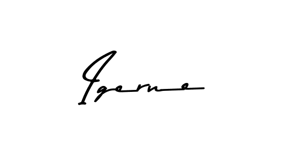 Use a signature maker to create a handwritten signature online. With this signature software, you can design (Asem Kandis PERSONAL USE) your own signature for name Igerne. Igerne signature style 9 images and pictures png