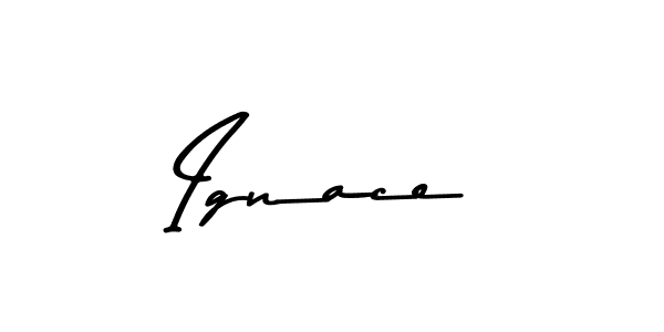 Design your own signature with our free online signature maker. With this signature software, you can create a handwritten (Asem Kandis PERSONAL USE) signature for name Ignace. Ignace signature style 9 images and pictures png