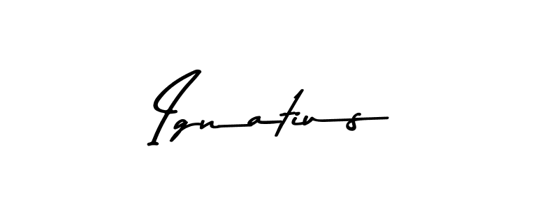 Make a beautiful signature design for name Ignatius. With this signature (Asem Kandis PERSONAL USE) style, you can create a handwritten signature for free. Ignatius signature style 9 images and pictures png