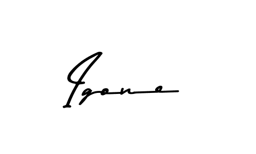 How to make Igone name signature. Use Asem Kandis PERSONAL USE style for creating short signs online. This is the latest handwritten sign. Igone signature style 9 images and pictures png