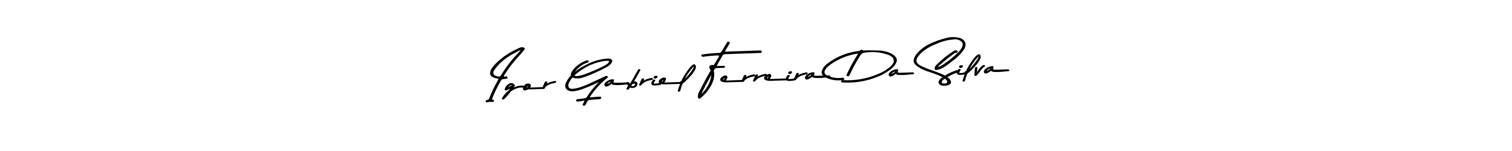 Create a beautiful signature design for name Igor Gabriel Ferreira Da Silva. With this signature (Asem Kandis PERSONAL USE) fonts, you can make a handwritten signature for free. Igor Gabriel Ferreira Da Silva signature style 9 images and pictures png