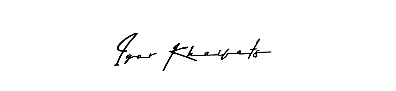 This is the best signature style for the Igor Kheifets name. Also you like these signature font (Asem Kandis PERSONAL USE). Mix name signature. Igor Kheifets signature style 9 images and pictures png
