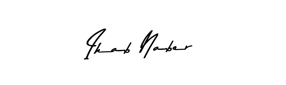 Make a beautiful signature design for name Ihab Naber. Use this online signature maker to create a handwritten signature for free. Ihab Naber signature style 9 images and pictures png