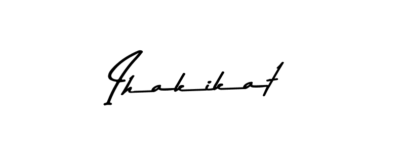 Create a beautiful signature design for name Ihakikat. With this signature (Asem Kandis PERSONAL USE) fonts, you can make a handwritten signature for free. Ihakikat signature style 9 images and pictures png