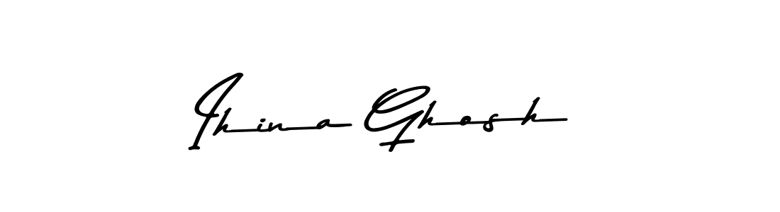 Create a beautiful signature design for name Ihina Ghosh. With this signature (Asem Kandis PERSONAL USE) fonts, you can make a handwritten signature for free. Ihina Ghosh signature style 9 images and pictures png