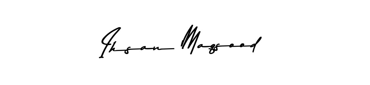 Make a beautiful signature design for name Ihsan Maqsood. Use this online signature maker to create a handwritten signature for free. Ihsan Maqsood signature style 9 images and pictures png