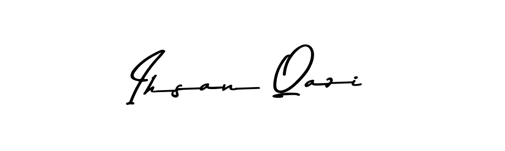 How to make Ihsan Qazi name signature. Use Asem Kandis PERSONAL USE style for creating short signs online. This is the latest handwritten sign. Ihsan Qazi signature style 9 images and pictures png