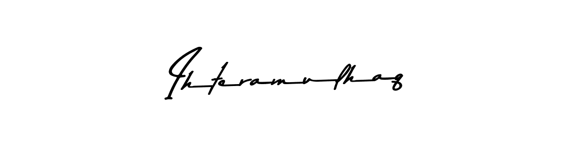 Similarly Asem Kandis PERSONAL USE is the best handwritten signature design. Signature creator online .You can use it as an online autograph creator for name Ihteramulhaq. Ihteramulhaq signature style 9 images and pictures png