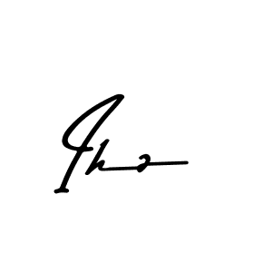 Make a beautiful signature design for name Ihz. With this signature (Asem Kandis PERSONAL USE) style, you can create a handwritten signature for free. Ihz signature style 9 images and pictures png