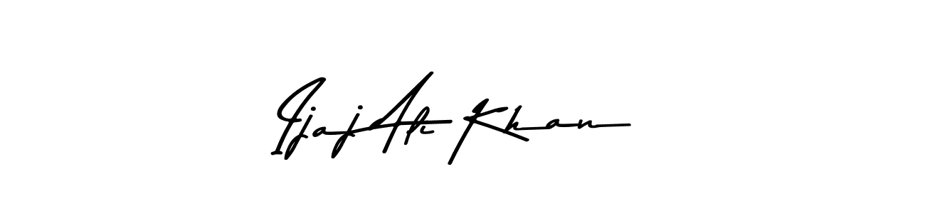 How to make Ijaj Ali Khan name signature. Use Asem Kandis PERSONAL USE style for creating short signs online. This is the latest handwritten sign. Ijaj Ali Khan signature style 9 images and pictures png