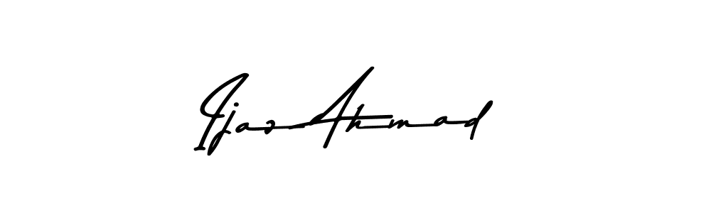 How to make Ijaz Ahmad name signature. Use Asem Kandis PERSONAL USE style for creating short signs online. This is the latest handwritten sign. Ijaz Ahmad signature style 9 images and pictures png