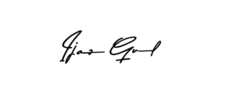 This is the best signature style for the Ijaz Gul name. Also you like these signature font (Asem Kandis PERSONAL USE). Mix name signature. Ijaz Gul signature style 9 images and pictures png