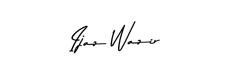 This is the best signature style for the Ijaz Wazir name. Also you like these signature font (Asem Kandis PERSONAL USE). Mix name signature. Ijaz Wazir signature style 9 images and pictures png