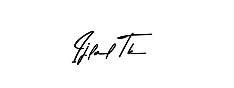 Create a beautiful signature design for name Ijlal Tk. With this signature (Asem Kandis PERSONAL USE) fonts, you can make a handwritten signature for free. Ijlal Tk signature style 9 images and pictures png