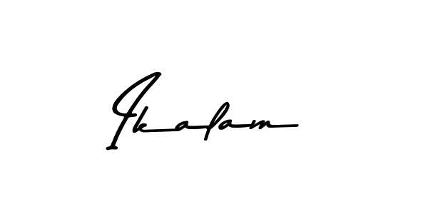 Design your own signature with our free online signature maker. With this signature software, you can create a handwritten (Asem Kandis PERSONAL USE) signature for name Ikalam. Ikalam signature style 9 images and pictures png