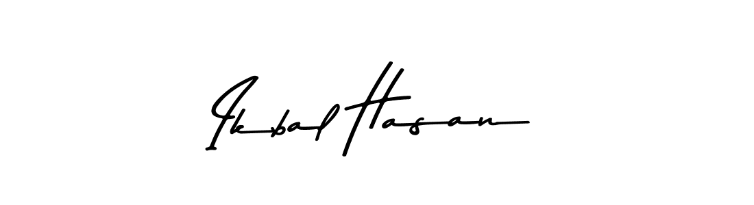 Make a beautiful signature design for name Ikbal Hasan. With this signature (Asem Kandis PERSONAL USE) style, you can create a handwritten signature for free. Ikbal Hasan signature style 9 images and pictures png