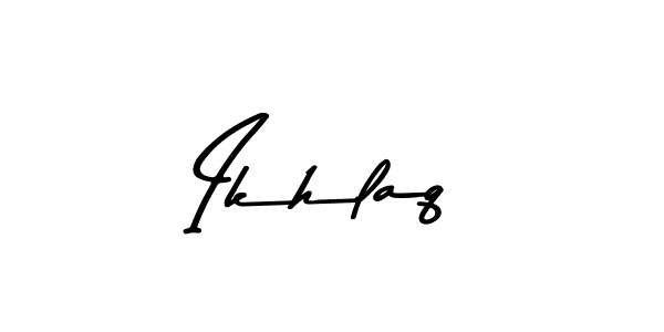How to make Ikhlaq signature? Asem Kandis PERSONAL USE is a professional autograph style. Create handwritten signature for Ikhlaq name. Ikhlaq signature style 9 images and pictures png