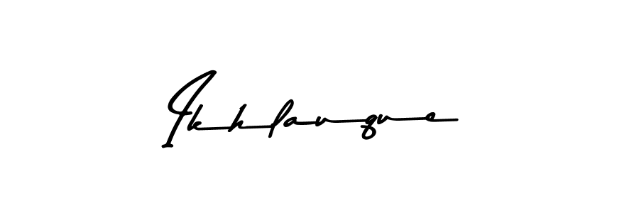 Create a beautiful signature design for name Ikhlauque. With this signature (Asem Kandis PERSONAL USE) fonts, you can make a handwritten signature for free. Ikhlauque signature style 9 images and pictures png