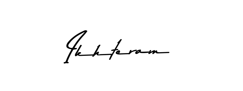 Make a beautiful signature design for name Ikhteram. Use this online signature maker to create a handwritten signature for free. Ikhteram signature style 9 images and pictures png