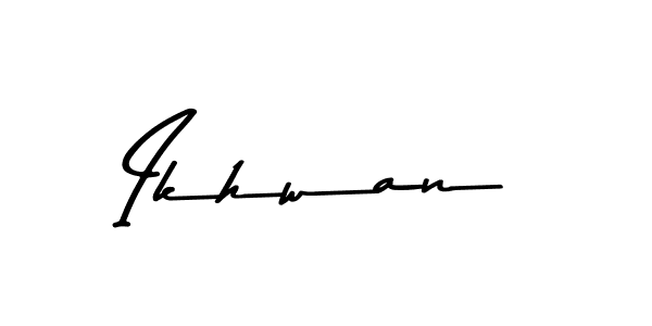 Use a signature maker to create a handwritten signature online. With this signature software, you can design (Asem Kandis PERSONAL USE) your own signature for name Ikhwan. Ikhwan signature style 9 images and pictures png