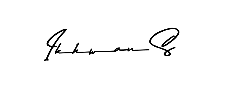 How to make Ikhwan S name signature. Use Asem Kandis PERSONAL USE style for creating short signs online. This is the latest handwritten sign. Ikhwan S signature style 9 images and pictures png