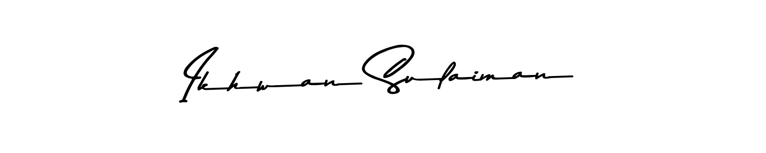 The best way (Asem Kandis PERSONAL USE) to make a short signature is to pick only two or three words in your name. The name Ikhwan Sulaiman include a total of six letters. For converting this name. Ikhwan Sulaiman signature style 9 images and pictures png