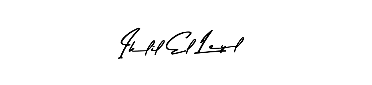 This is the best signature style for the Iklil El Leyl name. Also you like these signature font (Asem Kandis PERSONAL USE). Mix name signature. Iklil El Leyl signature style 9 images and pictures png